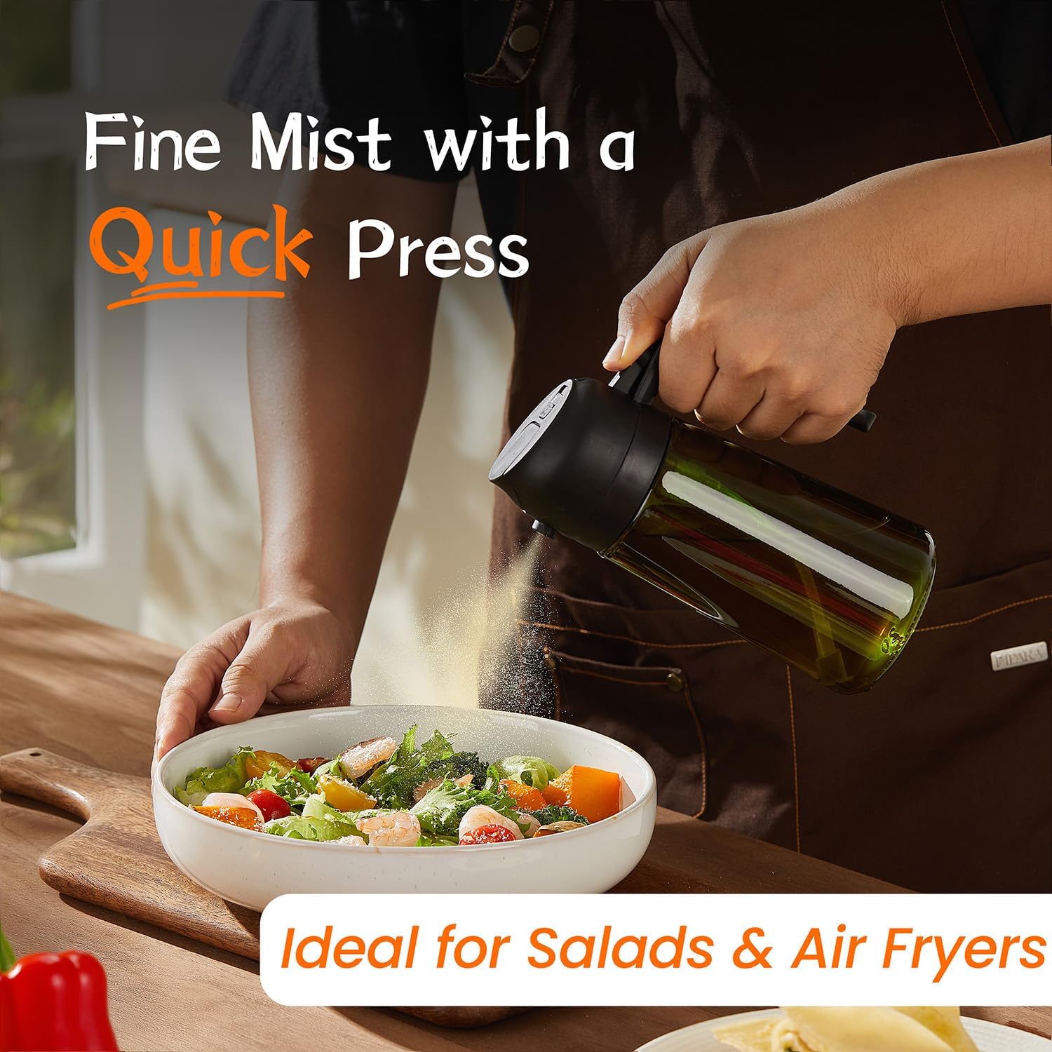 Buy 1 Get 1 FREE: Premium Spray & Pour Olive Oil Dispenser for Easy Cooking!