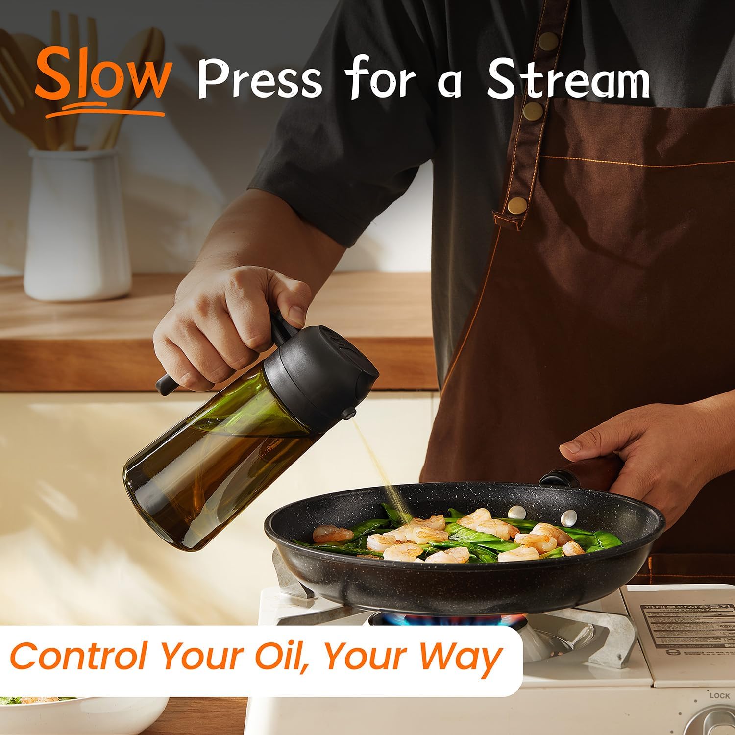 Buy 1 Get 1 FREE: Premium Spray & Pour Olive Oil Dispenser for Easy Cooking!